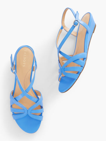 Capri Nappa Wedge Sandals