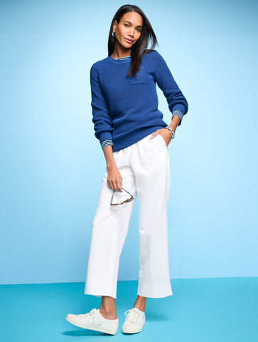 Patch Pocket Crewneck Sweater