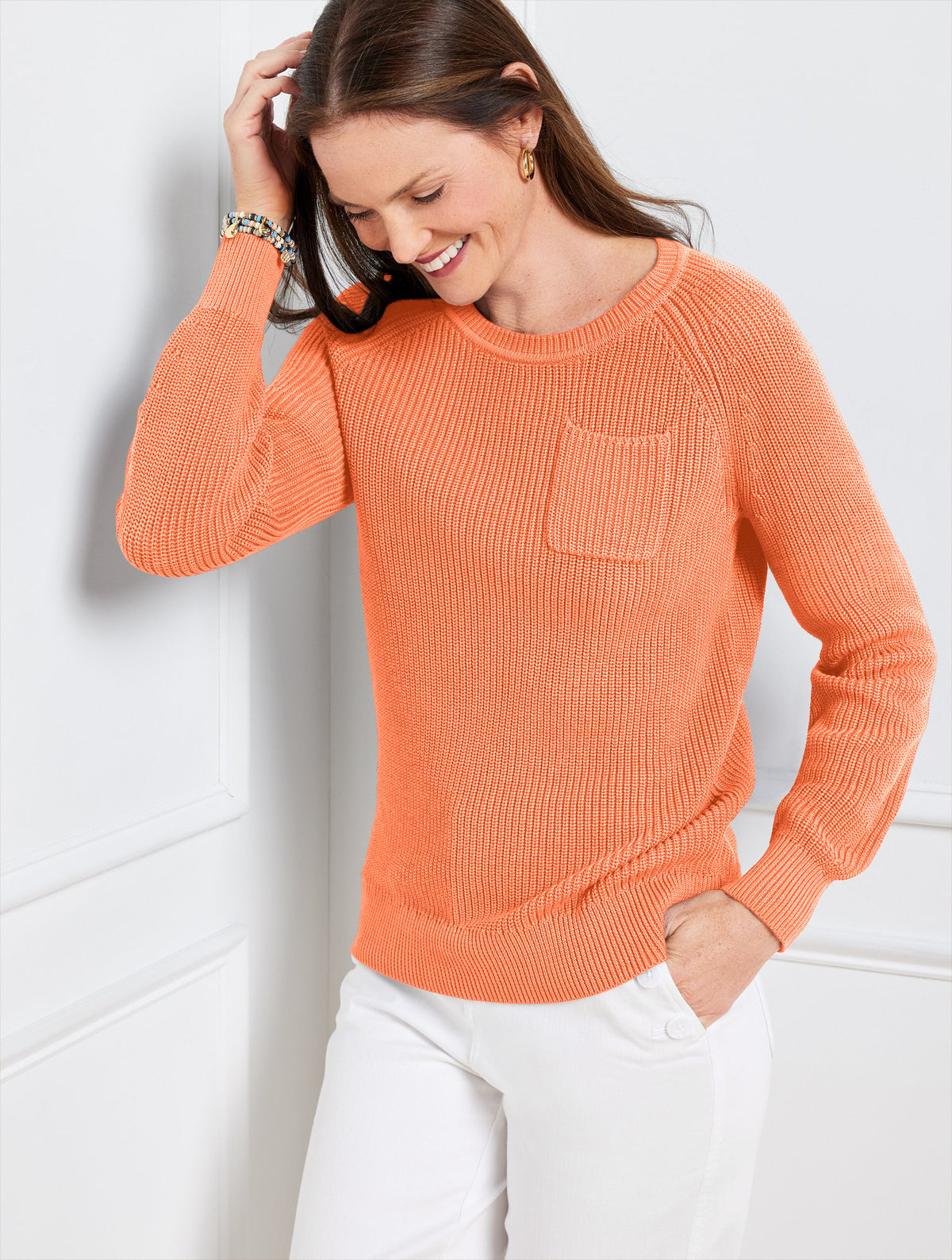 Patch Pocket Crewneck Sweater