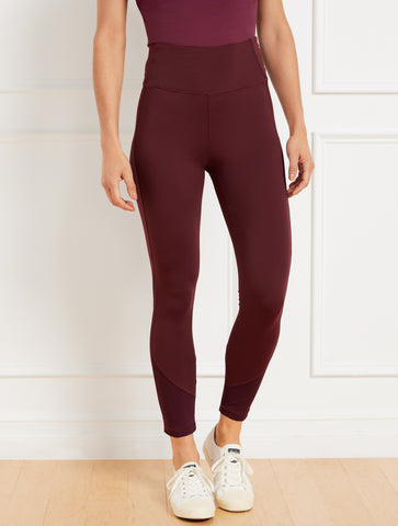 Performance Interlock Mesh Block Leggings