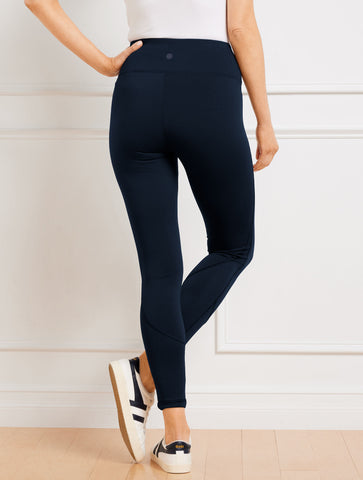 Performance Interlock Mesh Block Leggings