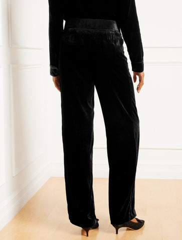 Wide Leg Effortless Velvet Pants