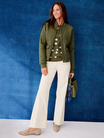 Flare Leg Twill Pants