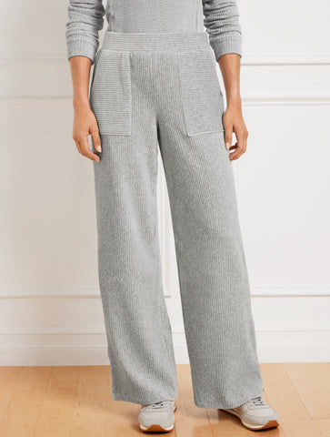Sky Lounge Velour Wide Leg Pants