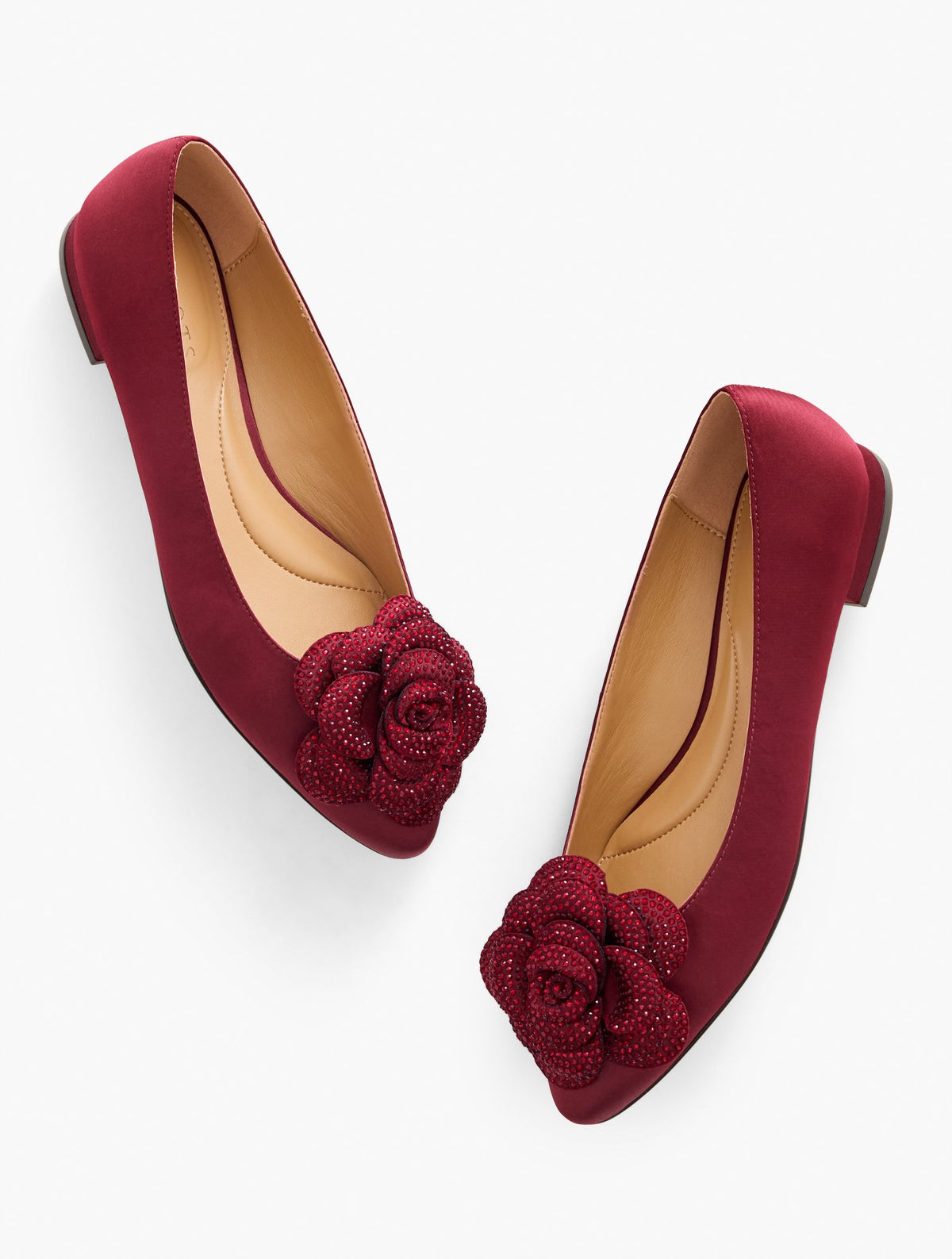 Edison Flower Satin Flats