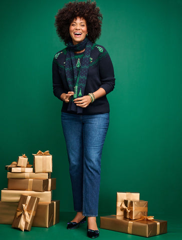 Edison Bow Flats - Velvet Snowflake