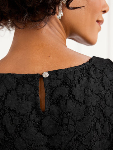 Festive Floral Lace Shell