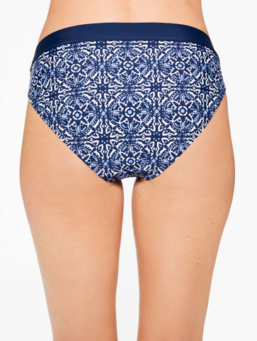 Aqua Club High Waist Swim Bottom - Ibiza Tile