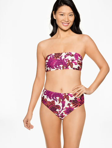 Aqua Club Bandeau Bikini Top - Bali Blooms