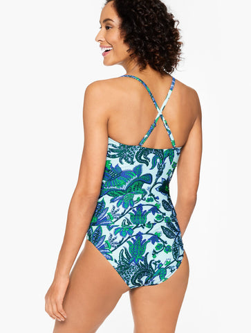 Aqua Club Bandeau Tankini - Bali Blooms