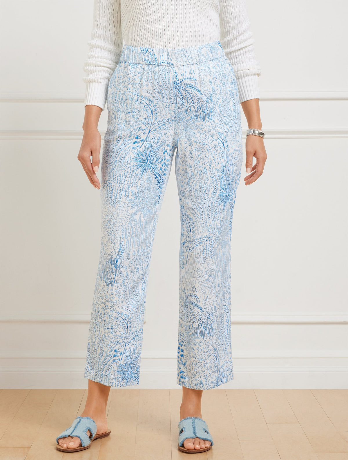 Slim Leg Crop Pants - Blissful Meadow
