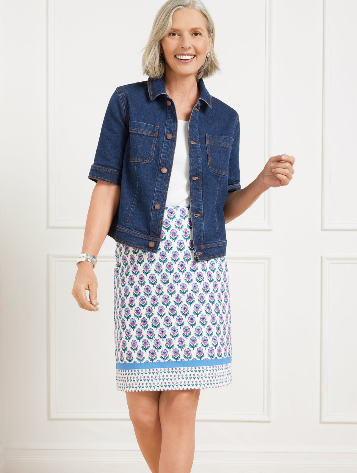 Short Sleeve Jean Jacket - Erica Wash