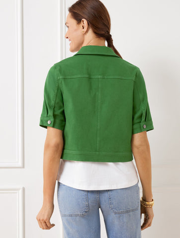 Short Sleeve Jean Jacket - Colors