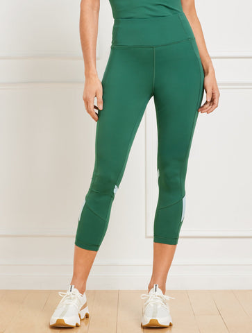 Performance Interlock Capri Colorblock Leggings
