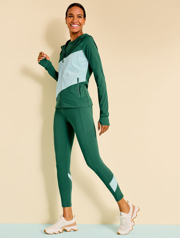 Performance Interlock Capri Colorblock Leggings