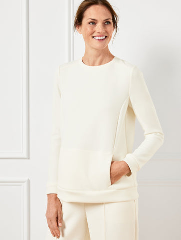 AirKnit Stretch Pleat Back Pullover