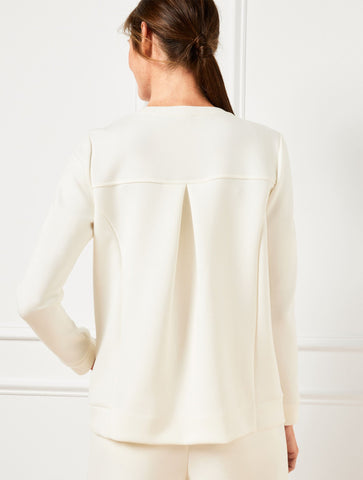 AirKnit Stretch Pleat Back Pullover