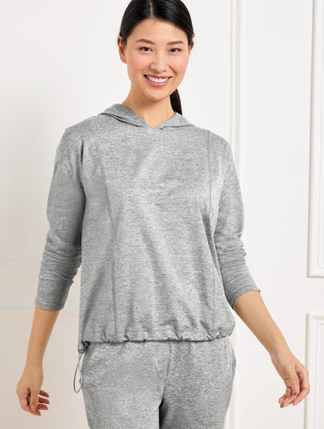Buttery Soft Easy Knit Bungee Hem Hoodie