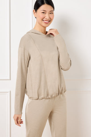 Buttery Soft Easy Knit Bungee Hem Hoodie