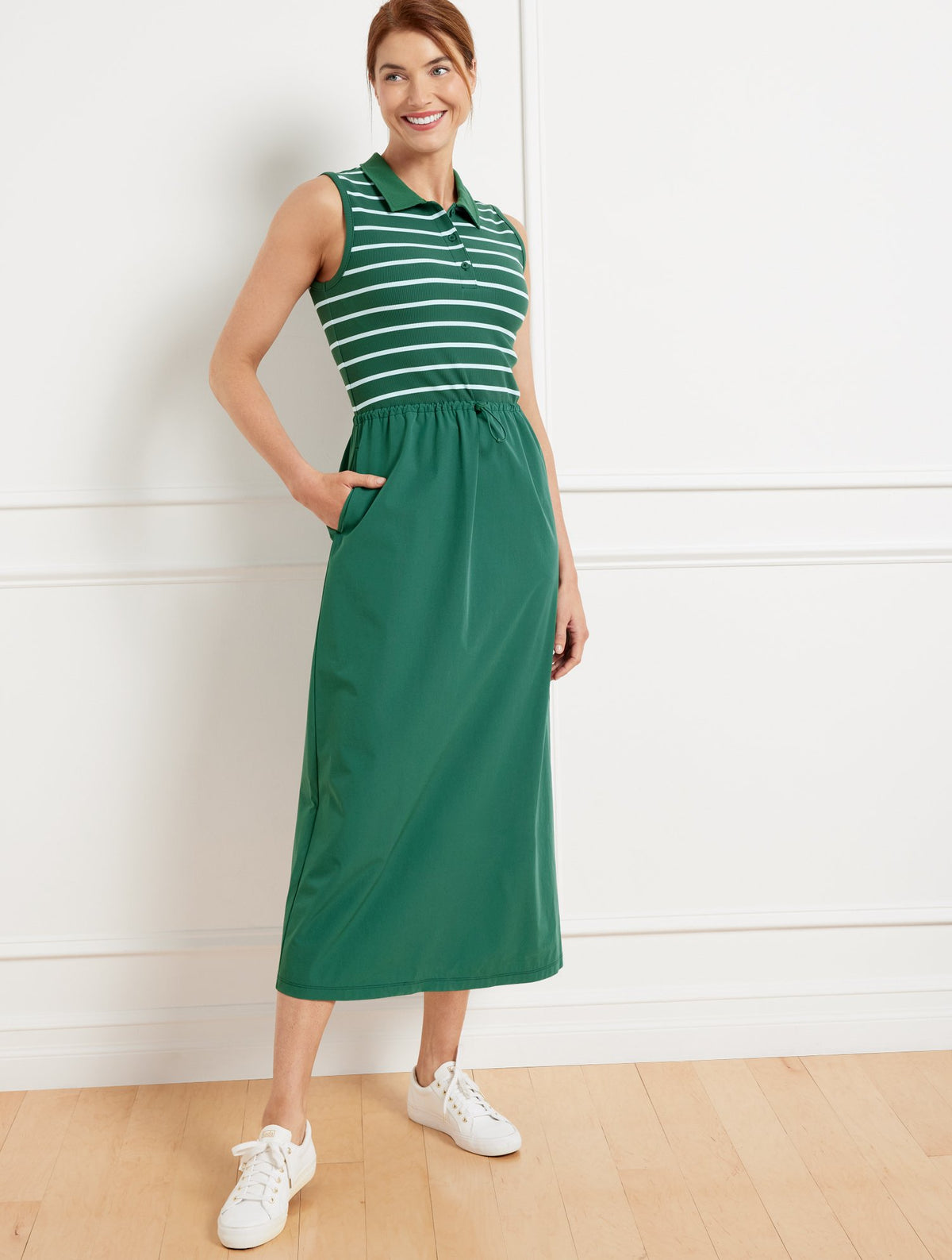 Mixed Media Polo Dress