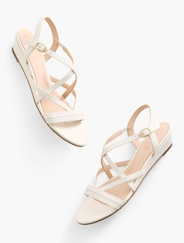 Capri Nappa Wedge Sandals