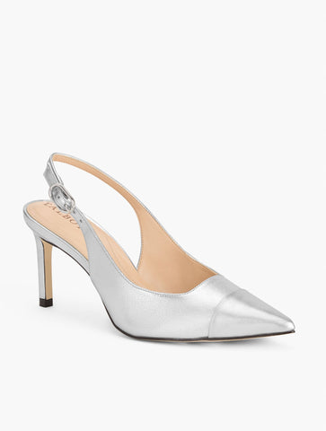 Elena Nappa Metallic Slingback Pumps