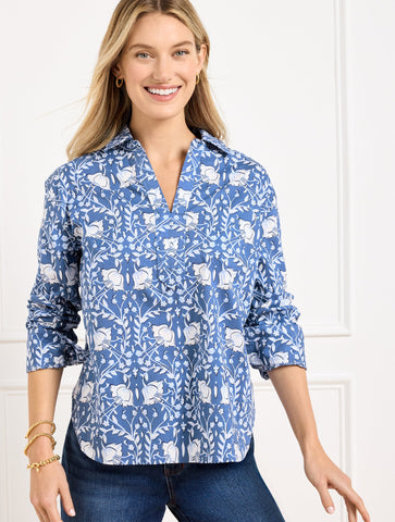 Short Shirt - Intricate Flowers