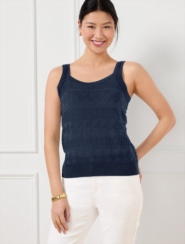 Lace Pointelle Tank