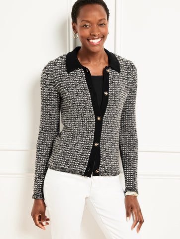 Polo Cardigan - Dash Stripe