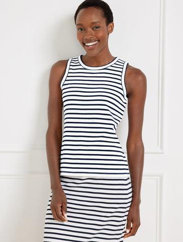 Seaside French Terry Stripe Crewneck Tank