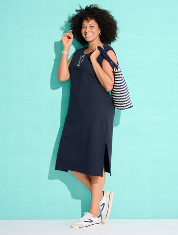 Seaside French Terry Midi T-Shirt Dress