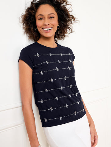 Embellished Crewneck Tee