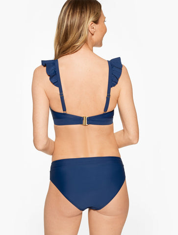 Aqua Club Ruffle V-Neck Bikini Top