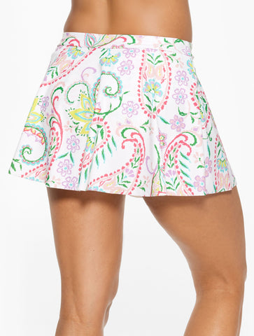Aqua Club Flounce Swim Skirt - Island Paisley