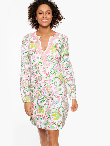 Aqua Club Gauze Caftan Cover-Up - Island Paisley