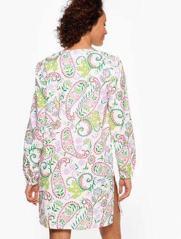 Aqua Club Gauze Caftan Cover-Up - Island Paisley