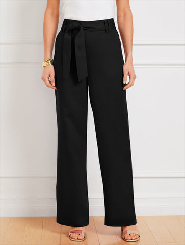 Wide Leg Pull-On Pants