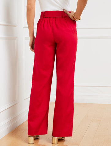 Wide Leg Pull-On Pants