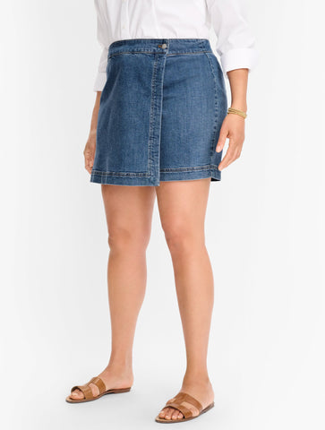 Plus Exclusive Summerweight Denim Skort - Alessia Wash