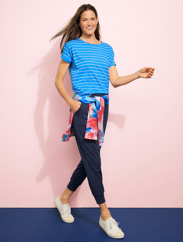 Supersoft Slub Crewneck Tee - Baseline Stripe