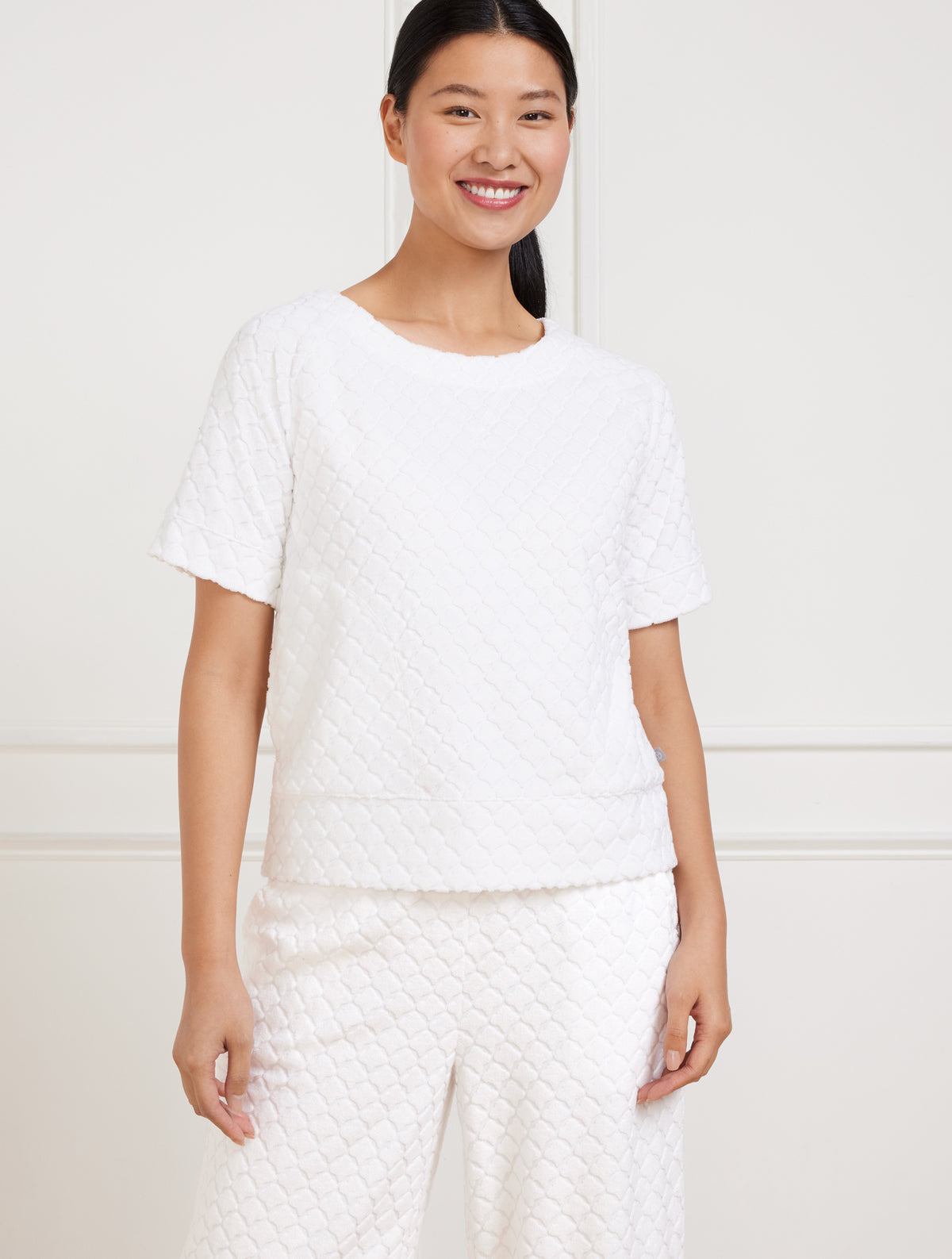 Towel Terry Crewneck Tee - Seashell