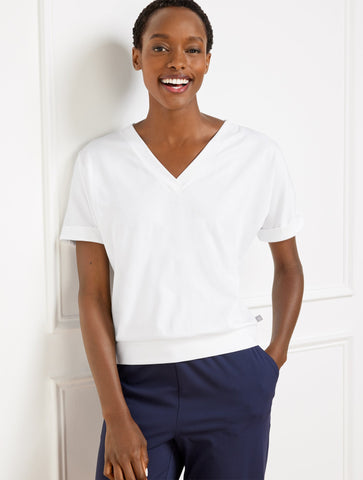 Luxe Jersey V-Neck Tee