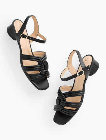 Adina Nappa Block Heel Sandals