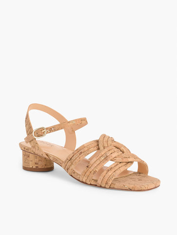 Adina Cork Block Heel Sandals