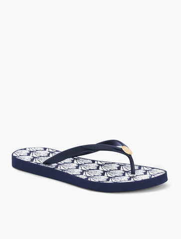 Bea Molded Thong Flip Flops - Aqua Club Fiji Shells
