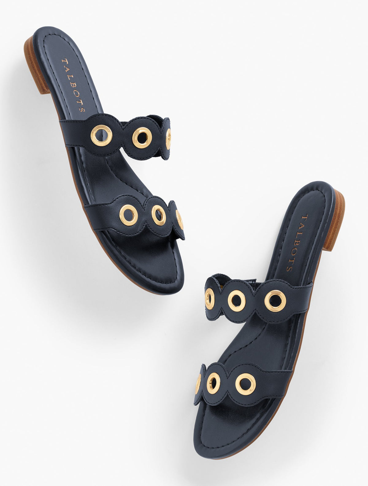 Camy Eyelet Nappa Slides