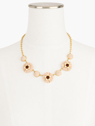 Beaded Raffia Necklace