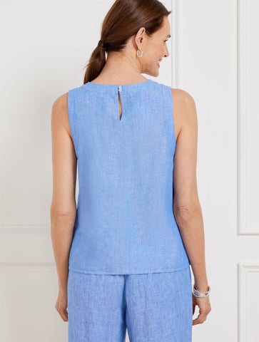 Embellished Palms Linen Cotton Shell