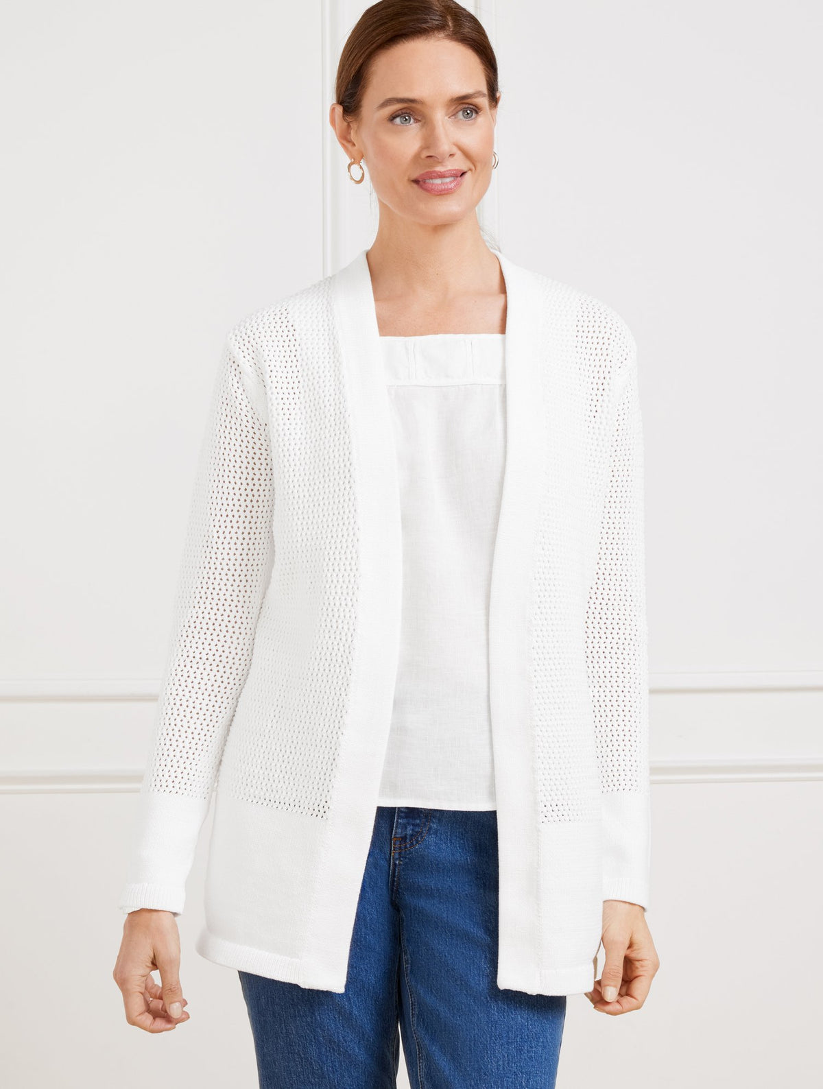 Open Stitch Flyaway Cardigan