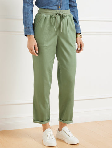 Straight Ankle Relaxed Pull-On Pants